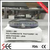 Factory Outlets 1.591 PC PGX S/F Ophthalmic Lenses Polycarbonate Semi-finsished