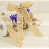 Natural Satin Christmas Ribbons Polyester Linen Ribbon thumbnail-1