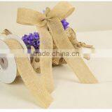 Natural Satin Christmas ribbons Polyester Linen Ribbon