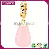 Jewelry Wholesale Pink Glass Charm thumbnail-3