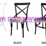 Cross Back Plastic Dining Chair thumbnail-1