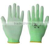 13 Guage 100% White Nylon Seamless Knitted pu Coated Palm Gloves thumbnail-5