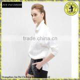 Russia Latest Shirt Designs For Women/White Cotton Lapel Dress Formal Shirt Women thumbnail-2