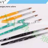 ANY Nail Art Plastic Acrylic Handle Pure Sable Nail Acrylic Brush Natural Hair thumbnail-5