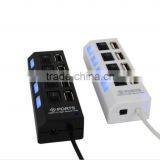 4 Port USB Hub Splliter USB 2.0 Hub USB Splitter With Separate ON/OFF Switch For Laptop Computer Notebook thumbnail-3