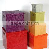 Modern simple storage boxes of various colors
