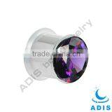 Amethyst Big Stone Single Flare Earring Expander thumbnail-1