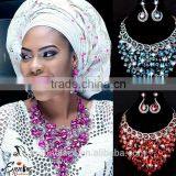 Multicolour Rhinestone Women Jewelry Set in Latest Design/wedding Necklace and Earring Sets thumbnail-1