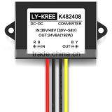 55v 48v 36v to 24V DC 8A 192W Voltage Regulator Step Down Power Converter Module DC-DC Wateproof for Led Lamp , Generator