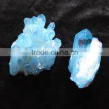 Blue Titanium Angel Aura Quartz Crystal Clusters Specimen