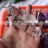 Natural Clear Quartz and Amethyst Quartz Stone Crystal Pendants