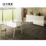 Modern Moving Cabinet Return Black Tempered Modern Glass Office Desk thumbnail-3