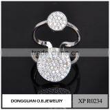 Popular 925 Sterling Silver Ring Wedding Adjustable Ring Plated White Gold thumbnail-6