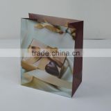 New products small package chocolate paper bag with ribbon handle supplier and manufacture made in china