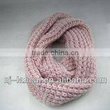 Hot sale 100% acrylic chunky yarn knitted snood;loop scarf