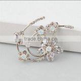 New Style Silver Metal With Rhinestone Brooch Pins
