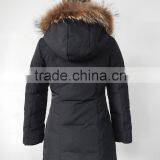 Ladies Waist Shaped Real Raccoon Fur Trim Hood Down Parka thumbnail-3