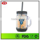 20 Ounce Double Wall Plastic Mason Jar With Handle for Sales thumbnail-6