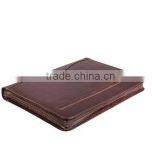 Boshiho Dark Brown Crazy Horse Cowhide Leather Portfolio Folder thumbnail-4