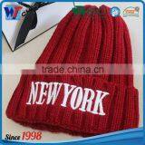 Wholesale Warm Embroidered Beanie Custom Beanie Knitted Cuff Hat thumbnail-2