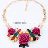 New Hot Selling Flower Choker Collar Vintage Pendant Statement Necklace Women thumbnail-1
