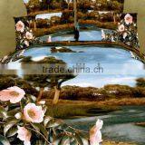 Reactive Printed,100% Cotton 3D Landscape Bedding Set Luxury