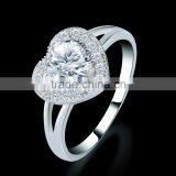 Romanic Bridal Heart Shape Cubic Zirconia Ring 18k Gold Plated Jewelry Size#6,7,8 thumbnail-2