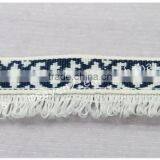 Newest Design Polyester 2 cm Width Ethnic Woven Webbing With Fringe thumbnail-5