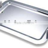 18-10 Stainless Steel Rect Mirror Tray With Stackable Handle