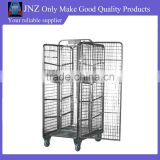 metal rolling folding wire metal shopping cart for sales