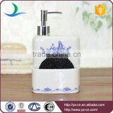 Purple Square Romantic Couple Decal Ceramic Soap Dispenser Bottle thumbnail-1