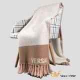 Australian Wool Jacquard Tassels Design Knitting Blanket thumbnail-1
