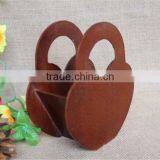 Wine Red Color Decorative Small Hanging Wooden Key Boxes With Handle thumbnail-1