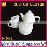 China Factory Wholesale Custom Ceramic Porcelain Teapot Milk Jug Sugar Bowl Tea Set thumbnail-1
