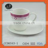 Promotional Custom Logo White Ceramic Mug,Eco-Friendly Feature and Cups & Saucers Drinkware Type Coffe Cups and Plate thumbnail-2