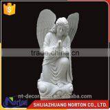 Modern granite kneeling man praying angel statues for garden NTMS-R070Y