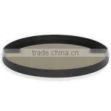 Black Shiny Colour Metal Round Tray thumbnail-1