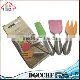 Novelty Colorful Non-Stick Stainless Steel Cheese Knife Set thumbnail-1