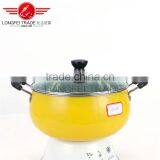 New Design 5pcs Colorized Drum-shaped Stainless Steel Soup Pot Kitchen Cookware With Decal thumbnail-2