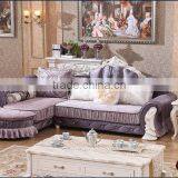 M868 Home Use High Class Living Room Furniture European Classical Wooden Fabric Sofa With Lounge Chaise thumbnail-3