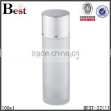 alibaba china hot products cosmetic toner lotion frosted 100ml glass bottle silver aluminum cap wholesale