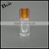 China Promotion Cosmetic Clear Square Mold Fragrance Perfume Glass Bottle 30ml With Orange Long Rectangle Cap thumbnail-2