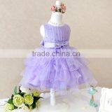 Retail Hot! 2015 Baby Girl Dress Lace Multi-layer Tulle Cute Princess Dress Bow Belt Fashion Vestido Meninas thumbnail-3