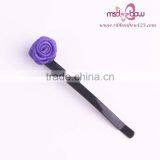 Wholesale Hair Accessories Satin Rose Hair Clip Design for Kids, Flower Hair Cilp thumbnail-2