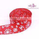 MSD Woven Jacquard Ribbon Green,2.5 Inch Wide Jute Tape Trim Ribbon thumbnail-1