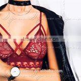 Sexy Lace Net Bra Panty Soft Bra Push Up Deep V Straps Polka Dots Bralette Beautiful Bra Sexy Bra Design Latest Fashion Sexy Bra thumbnail-3