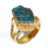 Stylish Double Stone Semi Precious Stone Ring,druzy Ring,2015 Latest Ring Collection thumbnail-4