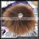 CX-A-02 Fur Ball With Pin Genuine Fox/ Raccoon Fur Pom Pom thumbnail-2
