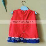 New Design Wholesale Lovely Red Kids Clothes Baby Dress Pictures Frock Girls Baby Dress thumbnail-3