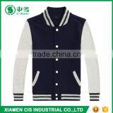Wholesale Custom Logo Korean Fashion Red and White College Unisex Plain Varsity Jacket thumbnail-5